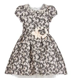 Romanos girls jacquard black floral pattern 👗